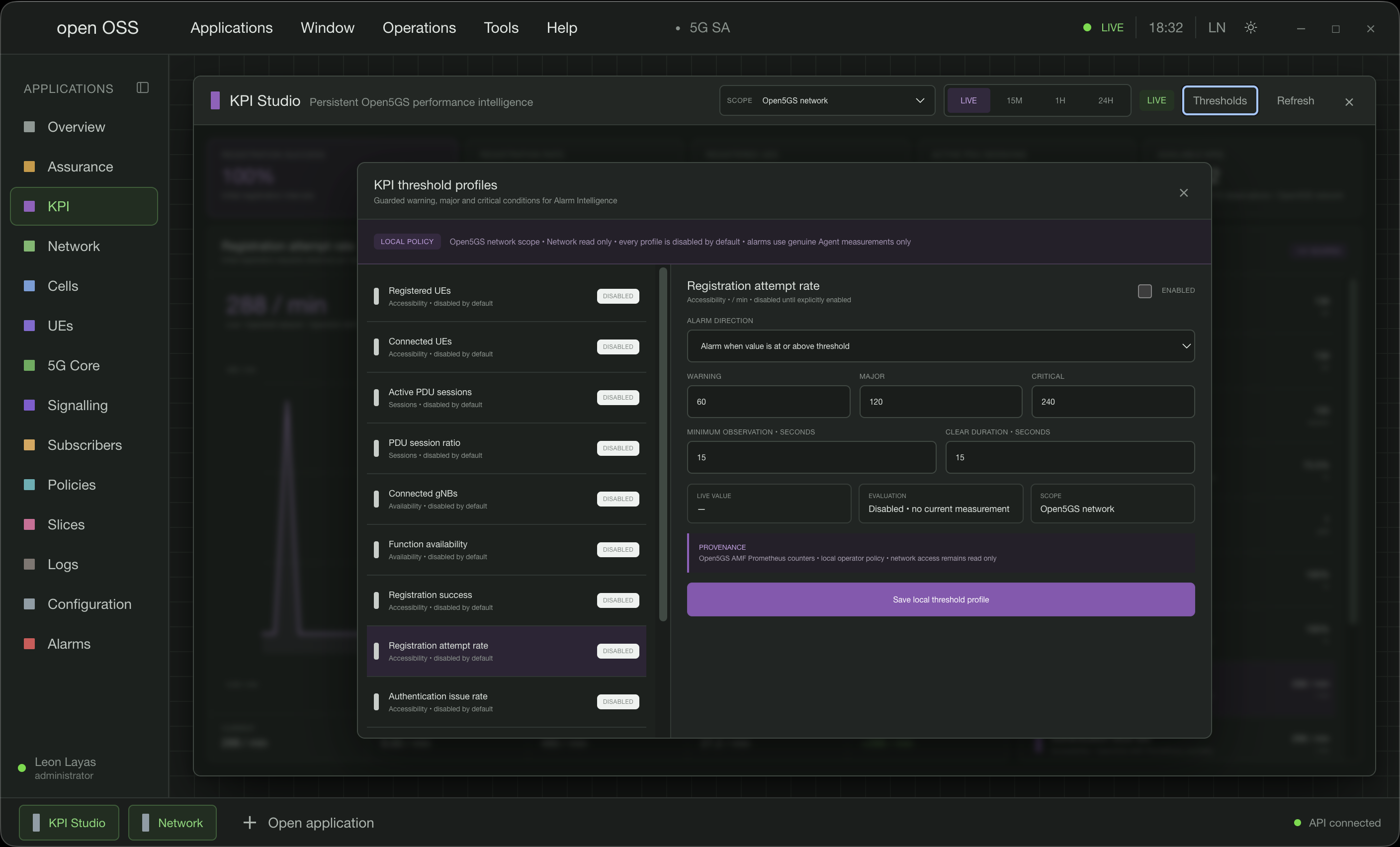open OSS network inventory and resource view